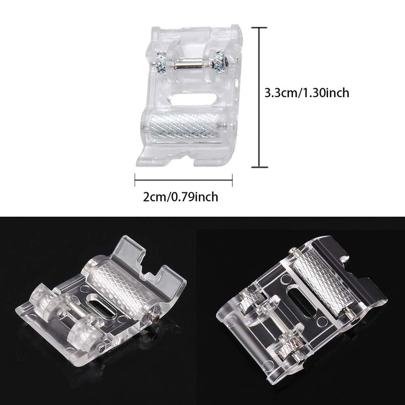 CESUSME 2 Pcs Roller Sewing Machine Presser Foot, Plus Non-Stick Zigzag Teflon Presser Feet - Fit for Singer, Brother, Babylock, Low Shank Simplicity Sewing Machineï¼ˆ2 Stylesï¼‰ - Image 3